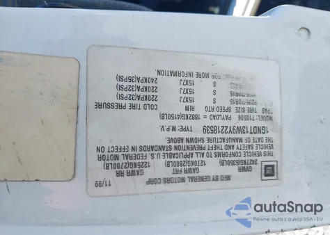 2000 Chevrolet Blazer Ls z USA, uszkodzony, nr VIN 1GNDT13W9Y2218539